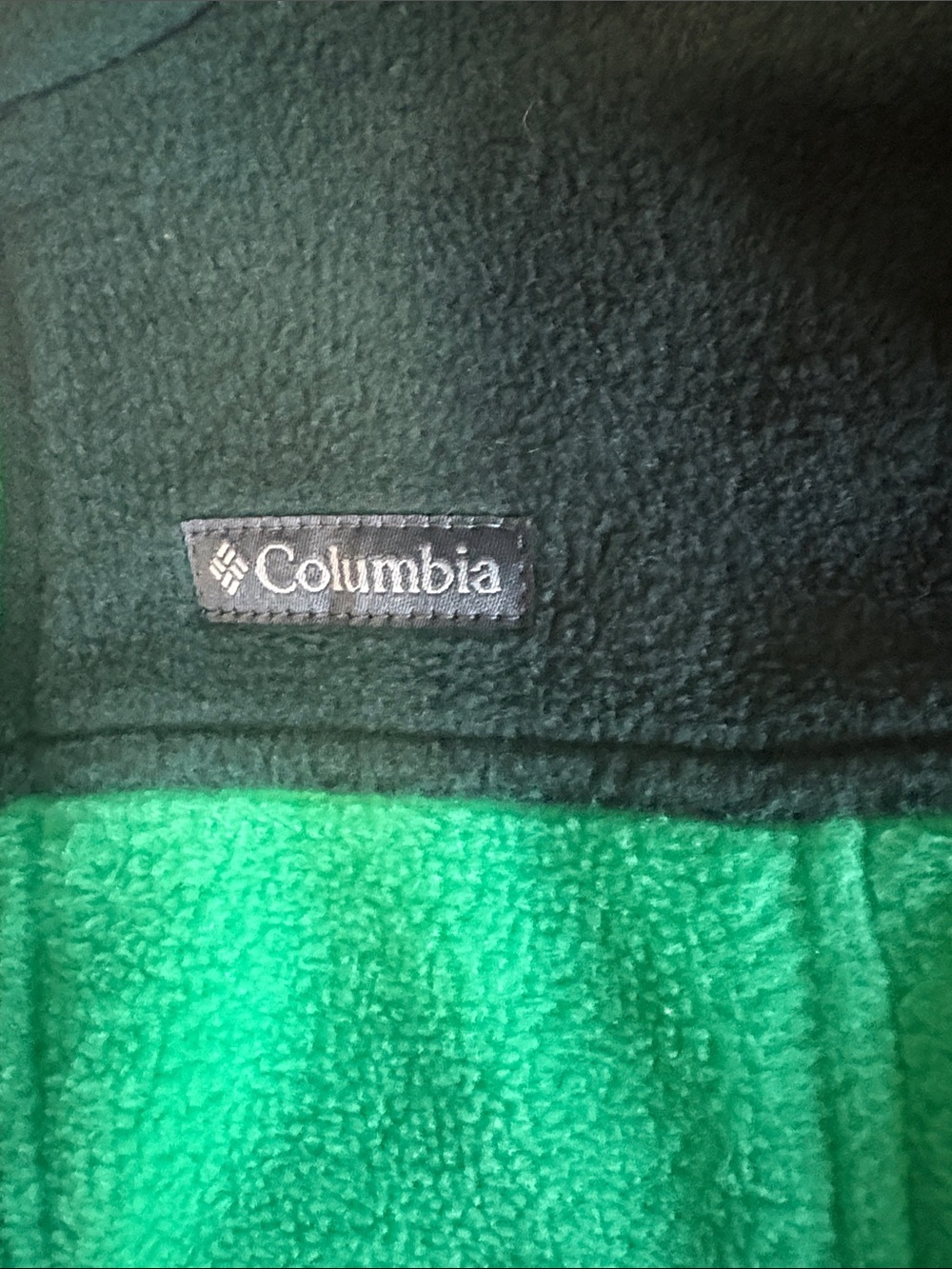 Columbia Black and Bright Green Fleece Jacket - Picture 3 of 4